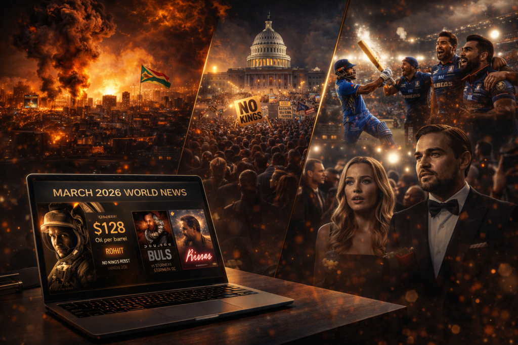 latest global headlines March 2026 celebrities movies sports events